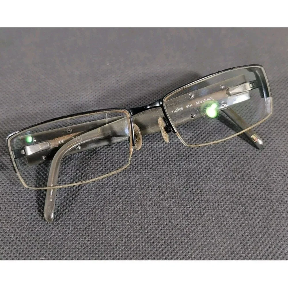 Tommy Hilfiger TH3408 Black Half Rim Eyeglass Frames Only 56-17-140